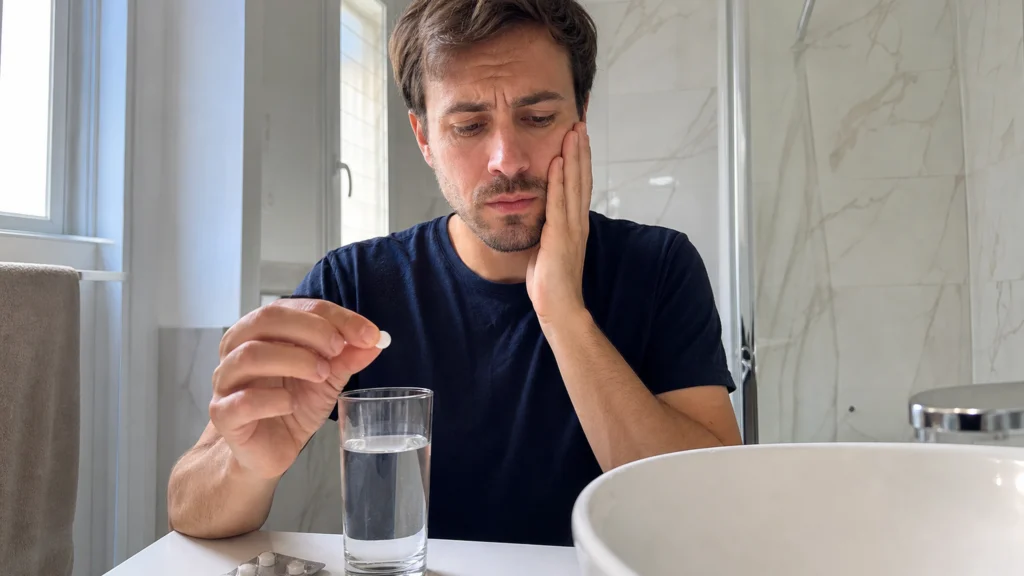 Illustration éditoriale pour l’article « Dafalgan et mal de dent : bien utiliser le paracétamol »