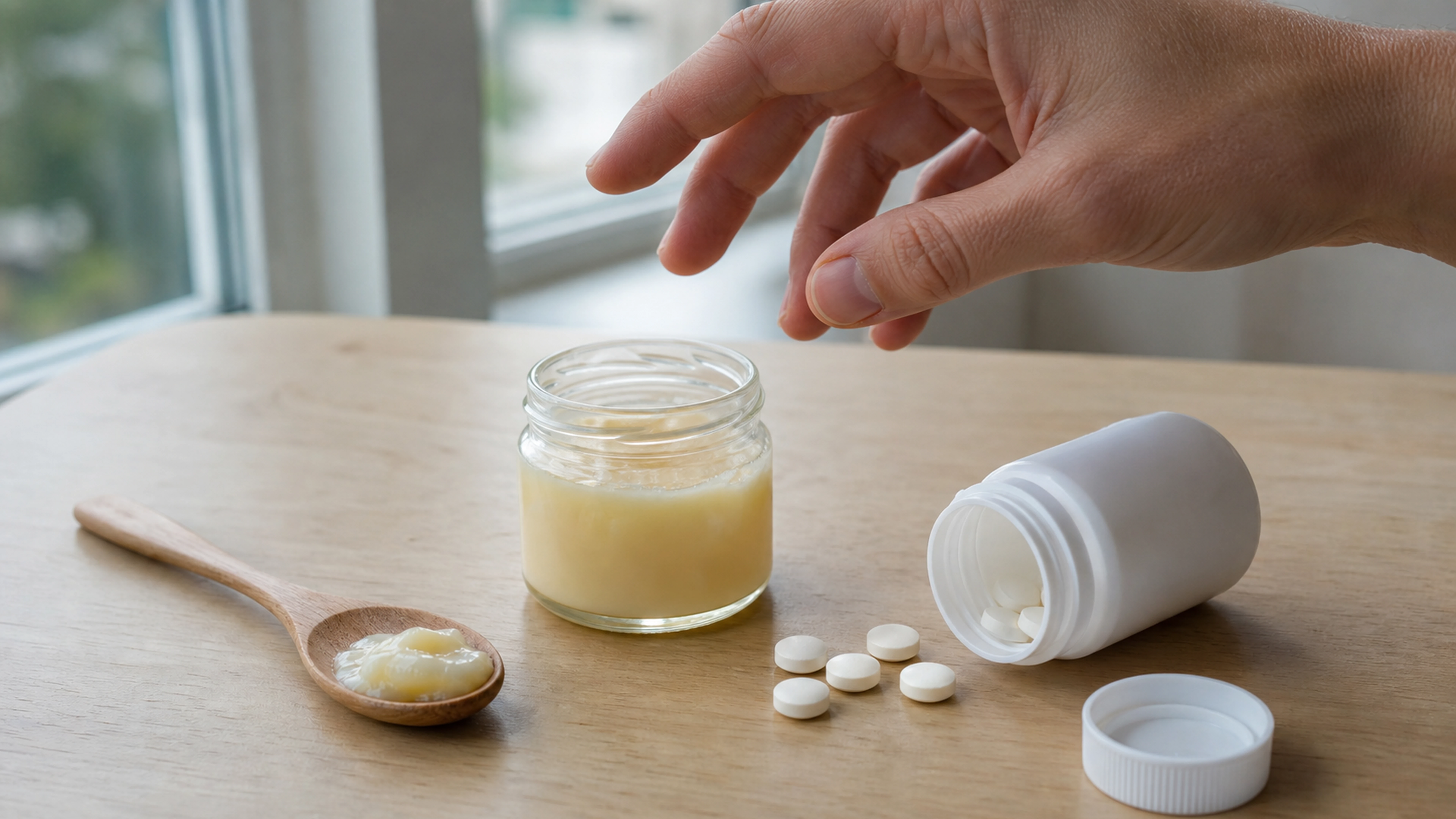 Illustration éditoriale pour l’article « Gelée royale et anticoagulant : quels sont les risques »
