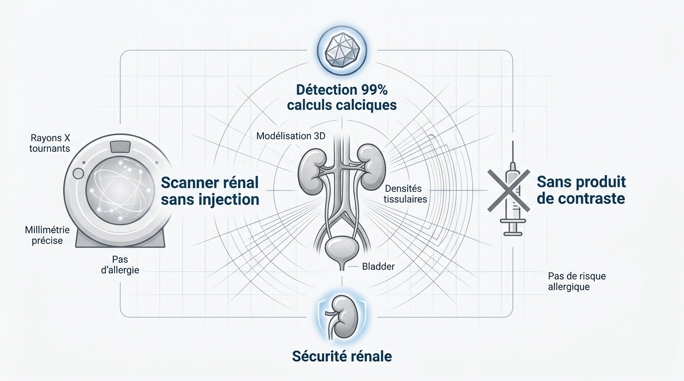 Appareil de scanner médical pour examen rénal de haute précision